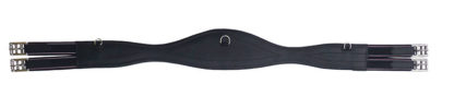 Ledersattelgurt "ergonomic"- elastic- 125cm schwarz