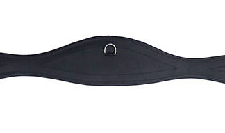 Ledersattelgurt "ergonomic"- elastic- 135 cm schwarz