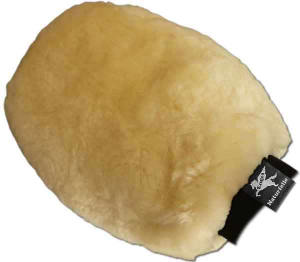 Putzhandschuh aus Lammfell marine