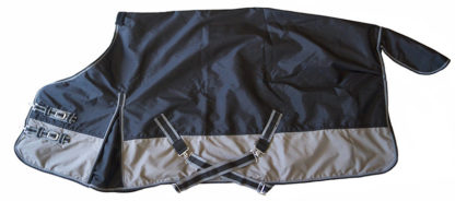 Regen-Outdoordecke mit Fleecefutter schwarz-grau 125cm