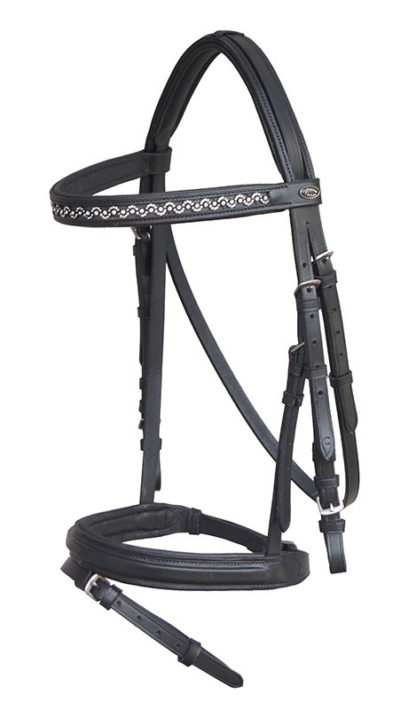 Trensenzaum "PreCara" Treasure Full schwarz