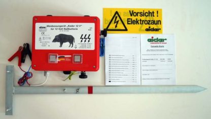 Weidezaungerät "Keiler" rot mit Erdstab